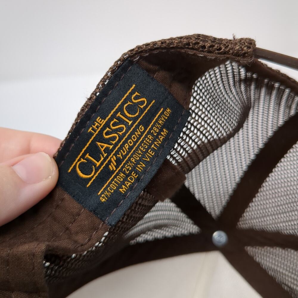 Santa Cruz Snapback Trucker Hat Brown One Size Adjustable Mesh Back Yupoong - Picture 9 of 9